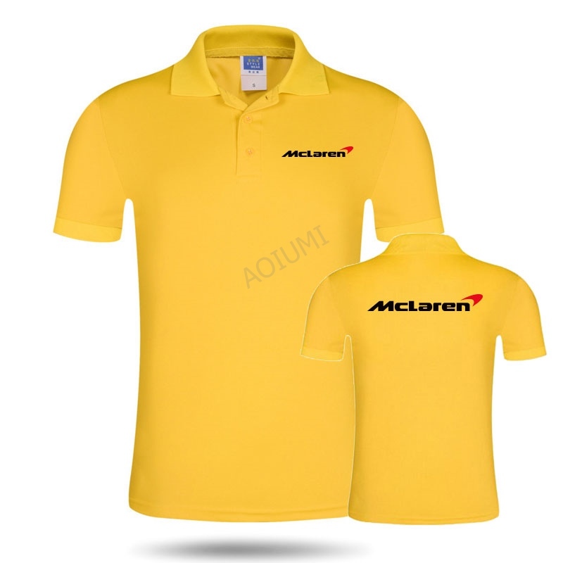 Men woman summer Business Casual Mclaren polo shirt Short Sleeve breathable solid colour polo shirt 210308
