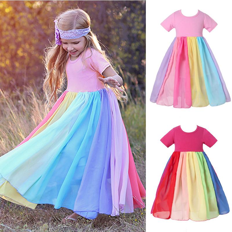 Little Girls Mesh Tulle Dresses Spring Summer Rainbow Beach Princess Dress Kids Children Short Sleeve Sundress Party Costume, Multicolor
Little Girls Mesh Tulle Dresses Spring Summer Rainbow Beach Princess Dress Kids Children Short Sleeve Sundress Party Costume, Multicolor