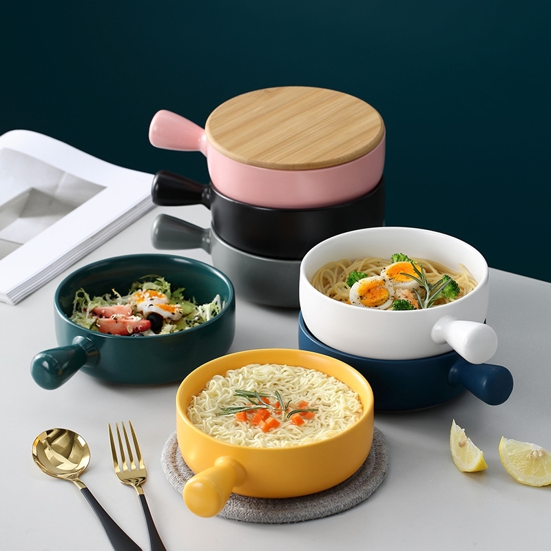 Ceramic tray baking with handle spaghetti plate household tableware instant noodles breakfast salad bowl
Ceramic tray baking with handle spaghetti plate household tableware instant noodles breakfast salad bowl