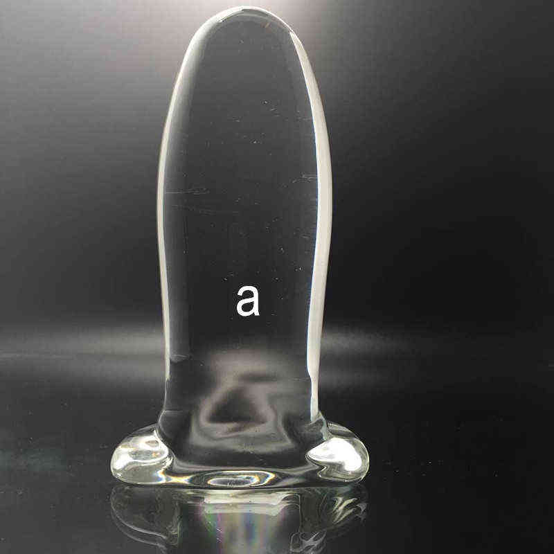 Transparent Glass Anal Plug Dildo Anus Dilator Expander Butt Plugs Large Big Buttplug Ass Sex Toys For Woman 211108 - view 5