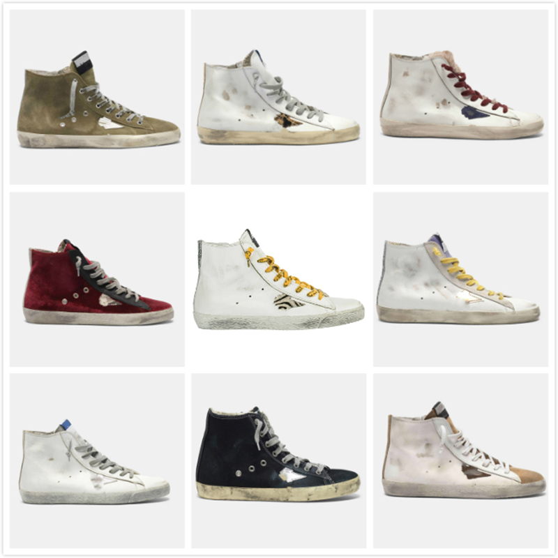 Italy Deluxe Brand Francy Sneakers Star High Shoe Golden Classic White Do-old Dirty Shoe Goose Designer Man Women Shoes Best Quality, Black 
Italy Deluxe Brand Francy Sneakers Star High Shoe Golden Classic White Do-old Dirty Shoe Goose Designer Man Women Shoes Best Quality, Black
