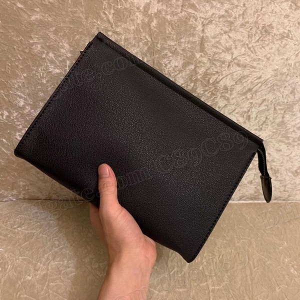 Fashion Letter Flower Coffee Black Lattice Mens Bags Women Cosmetic Bag Zipper Handbags Makeup Purse Wallet With Dust Bag