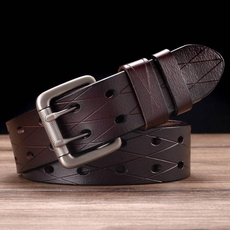 Belts Men's Leather Double Prong Belt Classic Row Hole Universal Hollowed Out Jeans Men Waistband For, Black
Belts Men's Leather Double Prong Belt Classic Row Hole Universal Hollowed Out Jeans Men Waistband For, Black