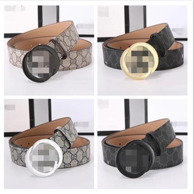 3.8CM Wholesale 2021 mens designer belts G womens Belt Genuine Leather black Gold+silver Buckle