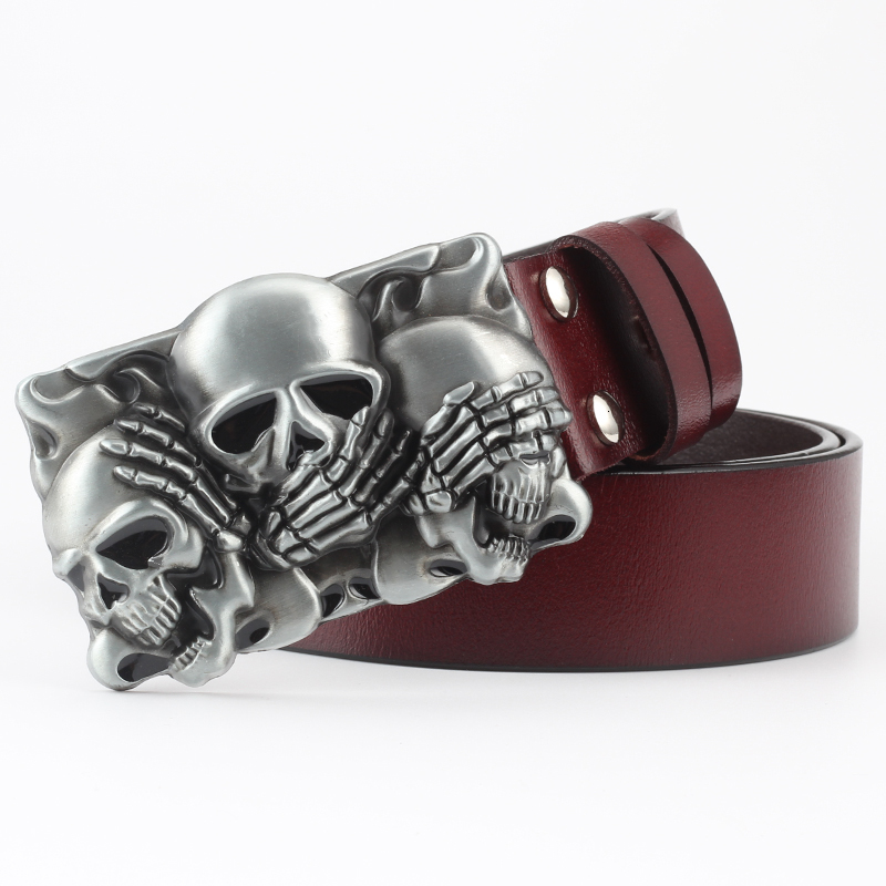 2021 Genuine Cowboy Belts Punk Rock Cow Waistband Reaper Skull Metal Head Man Post Leather Buckle Belt New Lisa S51z, Black
2021 Genuine Cowboy Belts Punk Rock Cow Waistband Reaper Skull Metal Head Man Post Leather Buckle Belt New Lisa S51z, Black