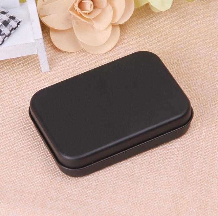 Mini Black Tin Box Small Empty Metal Storage Box Case Organizer For Money Coin Candy Keys Playing Card Gift Box Wholesale