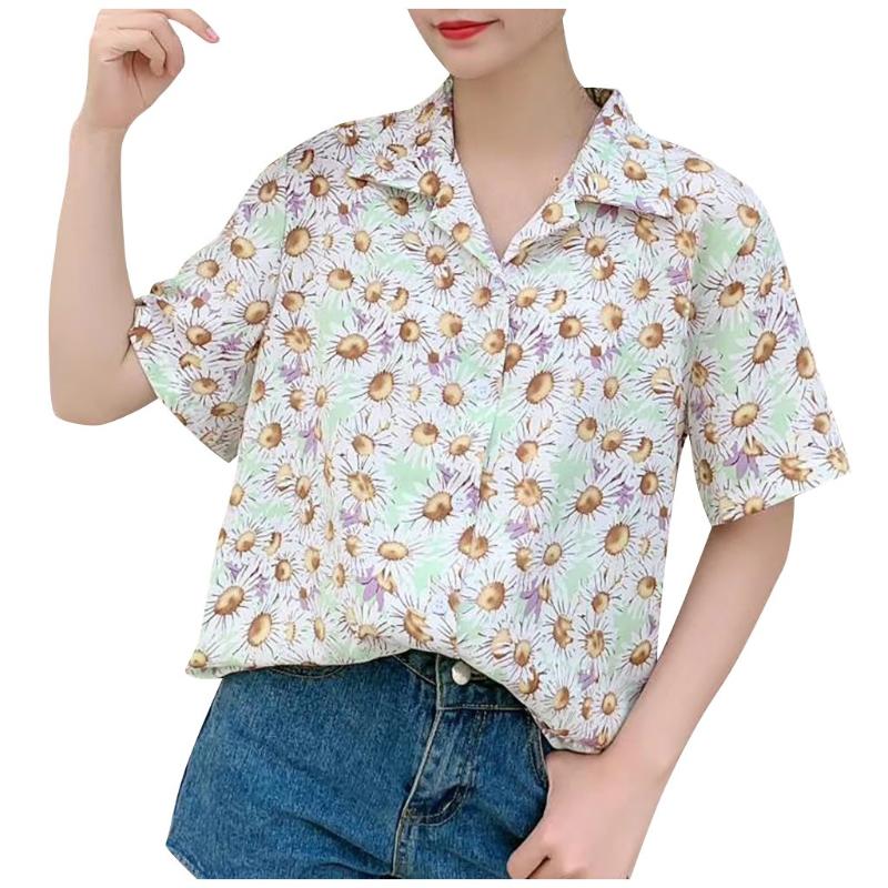 Women's Blouses & Shirts CHAMSGEND Fashion Woman 2021 Polyester Tunic Top Retro Print Short Sleeve Casual Shirt Lapel Blouse, Black
Women's Blouses & Shirts CHAMSGEND Fashion Woman 2021 Polyester Tunic Top Retro Print Short Sleeve Casual Shirt Lapel Blouse, Black