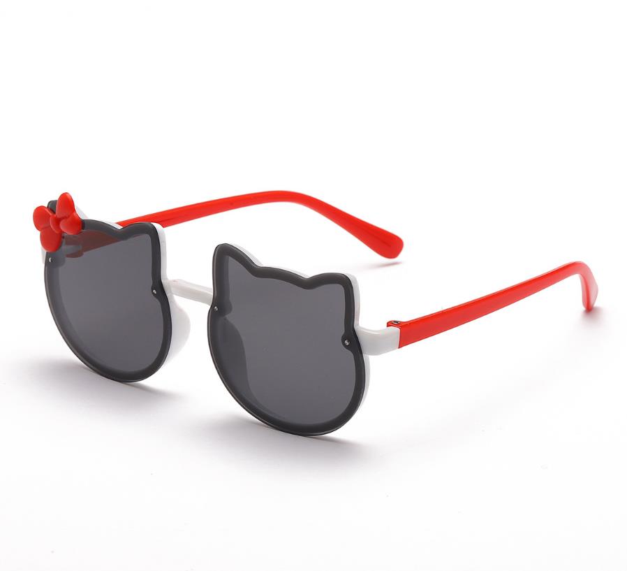 Girls Cat Bow Sunglasses Classic Children Kids Boys Beach Summer Kitten Sunglasses Shades UV400 3Y+