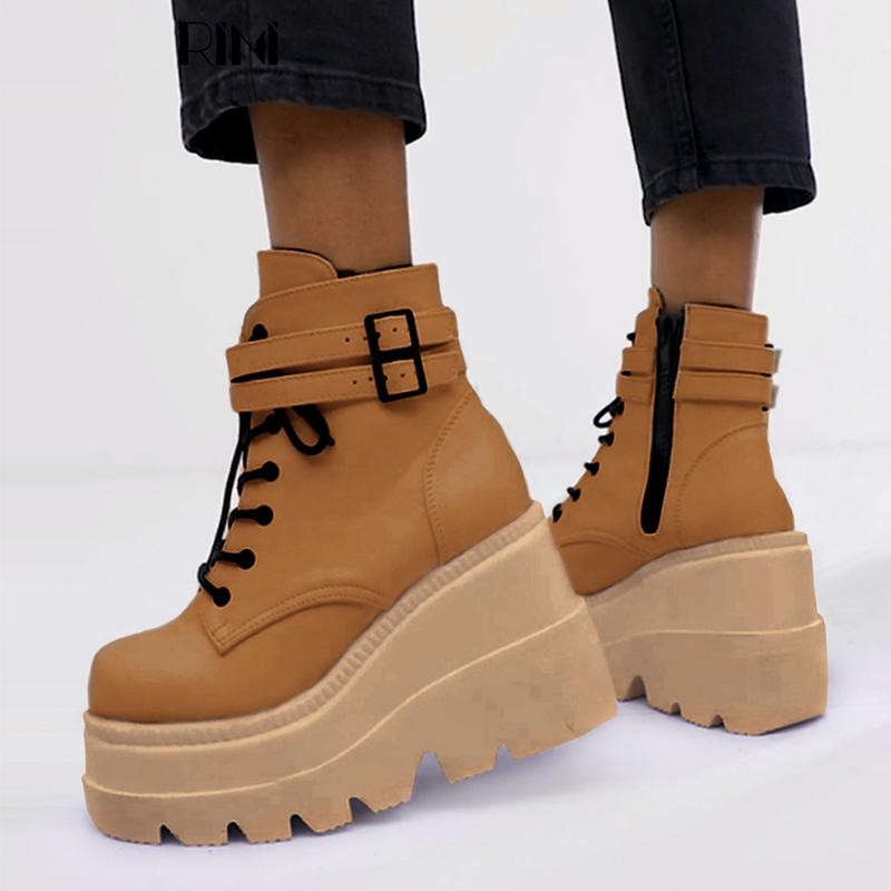 Punk Style Platform Women Ankle Boots Women's Motorcycle Boot Fashion Ladies Chunky Shoes Buckle Decor Plus Size, Black
Punk Style Platform Women Ankle Boots Women's Motorcycle Boot Fashion Ladies Chunky Shoes Buckle Decor Plus Size, Black