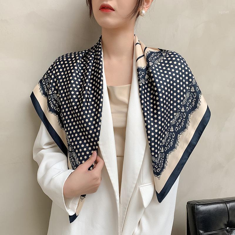 Scarves 90cm Silk Big Square Scarf Female 2021 Satin Polka Dot Printing Decorative Headscarf Shawl, Blue;gray
Scarves 90cm Silk Big Square Scarf Female 2021 Satin Polka Dot Printing Decorative Headscarf Shawl, Blue;gray