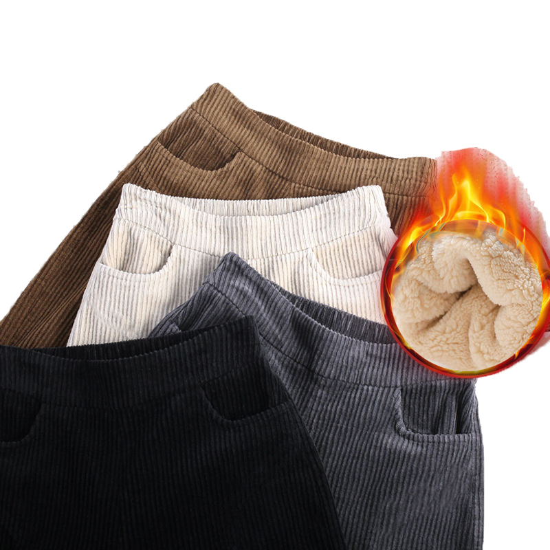 Autumn Winter Corduroy Harem Pants Women Fashion Thickening Casual Ladies' Pants Korean Loose High Waist Fleece Trousers 201012