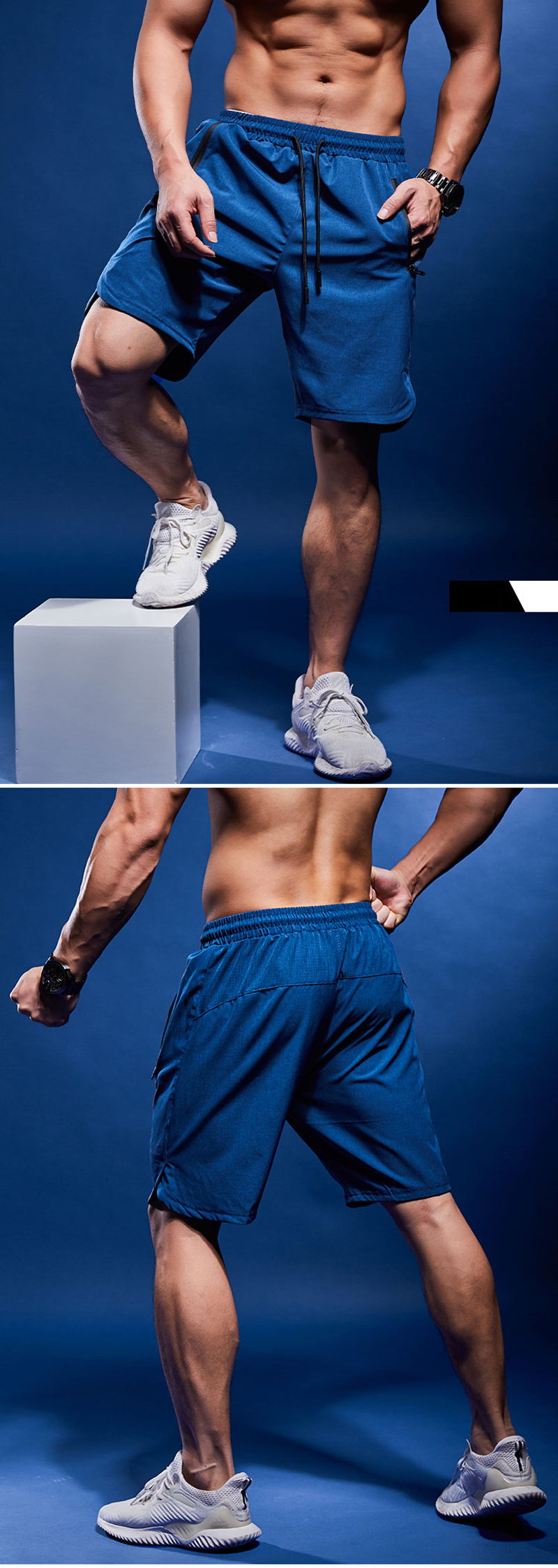 Mens Running Shorts Gym Wear Fitness Workout Shorts Men Sport Short Pants Tennis Basketball Soccer Training 2