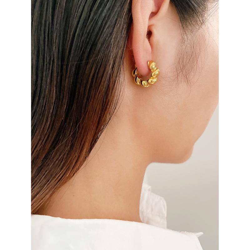 Hoop & Huggie Peri'sBox Classic Minimalist Gold Color Brass Twisted Earrings Earring Jewellery For Women Daily Gift
Hoop & Huggie Peri'sBox Classic Minimalist Gold Color Brass Twisted Earrings Earring Jewellery For Women Daily Gift