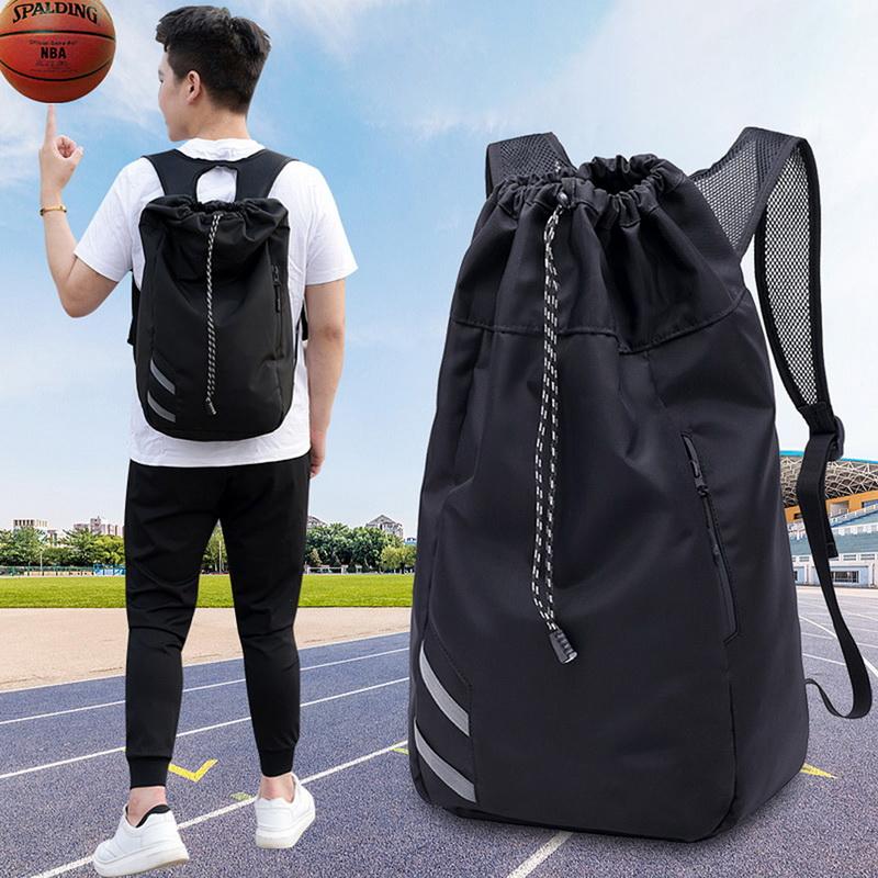Backpack Unisex Sports Softback Oxford Fabric Bucket Drawstring Waterproof Outdoor Soccer Football Basketball Gym Bag For Men, Black
Backpack Unisex Sports Softback Oxford Fabric Bucket Drawstring Waterproof Outdoor Soccer Football Basketball Gym Bag For Men, Black