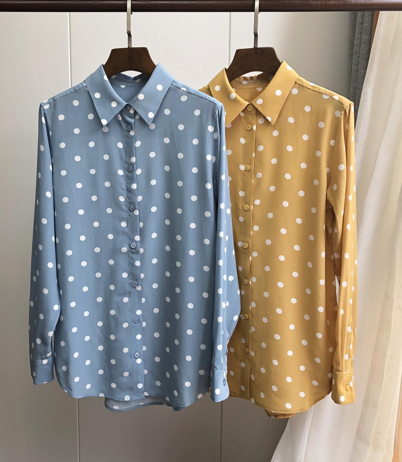 2021 New 100% Mulheres De Seda Polka Dot Print Camisa Manga Longa Turn Down Collar Macio Doce Blusa Topo Wvtm, Black
2021 New 100% Mulheres De Seda Polka Dot Print Camisa Manga Longa Turn Down Collar Macio Doce Blusa Topo Wvtm, Black