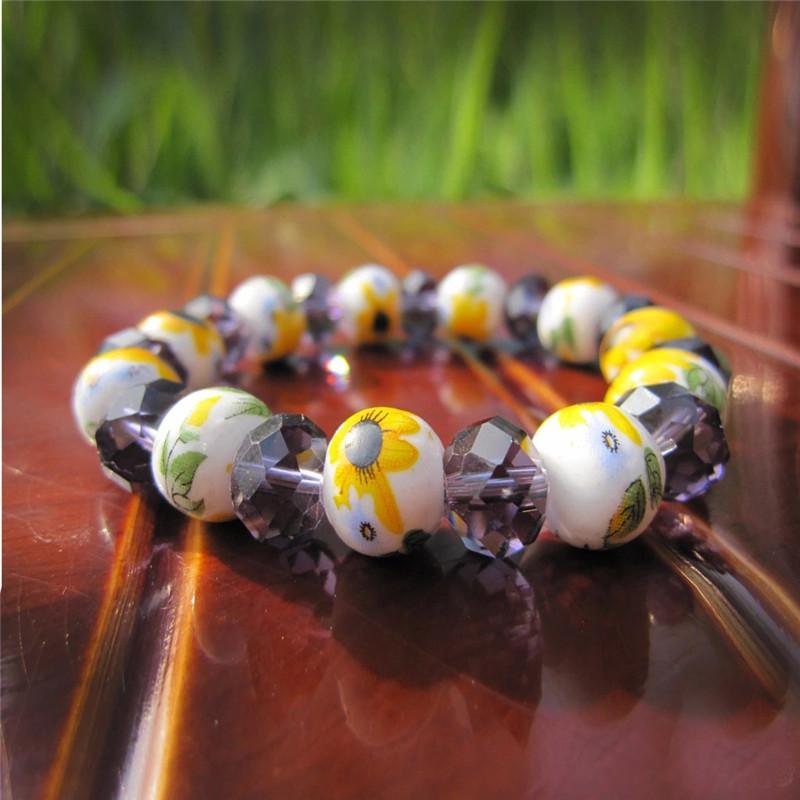Charm Bracelets Sangsy Luxury Crystal Bracelet Shiny Jewelry For Women Girls Gifts Ceramic Beads Flower Pattern Handmade
Charm Bracelets Sangsy Luxury Crystal Bracelet Shiny Jewelry For Women Girls Gifts Ceramic Beads Flower Pattern Handmade