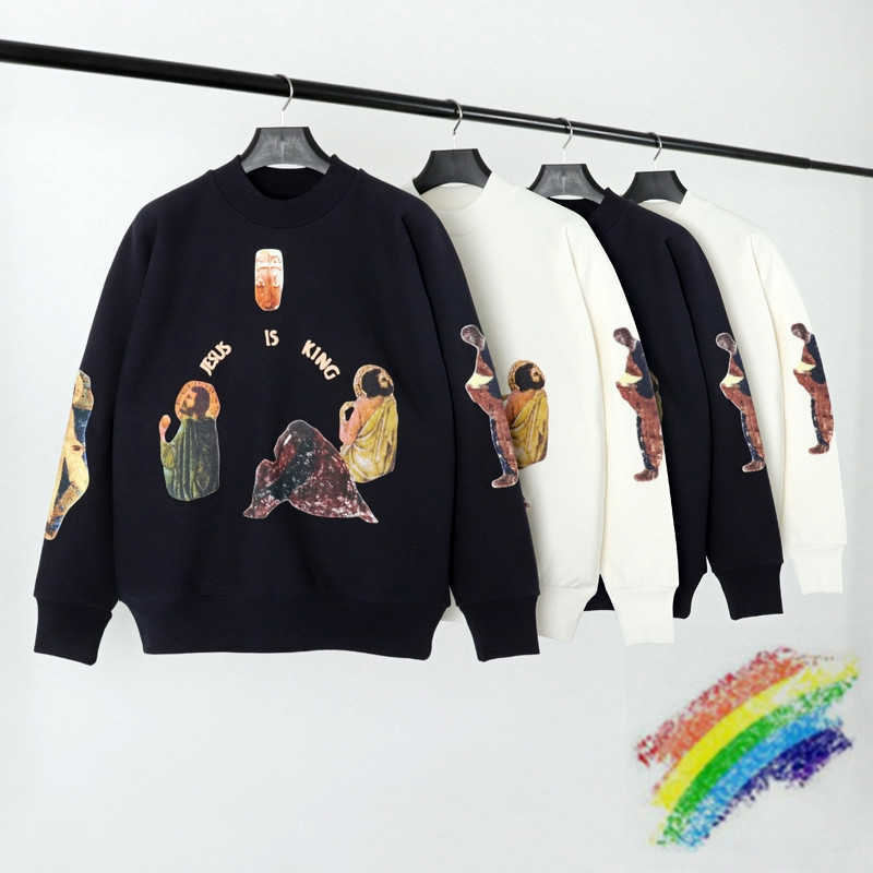 Best Quality Jesus is King Crewneck Sweatshirts Men Women Sunday Foaming Printing Service West Hoodie Q0831
Best Quality Jesus is King Crewneck Sweatshirts Men Women Sunday Foaming Printing Service West Hoodie Q0831