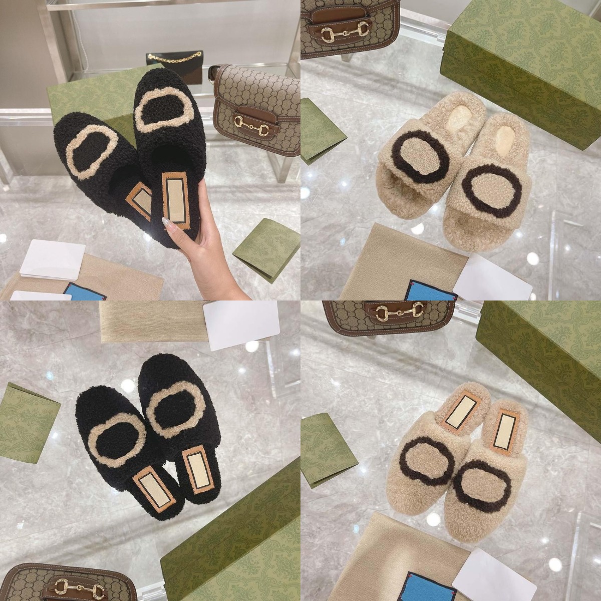 Designer Wool Slippers Women Solid Color Embroidery Trendy Flip Flop Winter Woolskin Original Rubber Non-slip Loafer Leather Bottom Fur Oran Sheep Plush Sandals Box
Designer Wool Slippers Women Solid Color Embroidery Trendy Flip Flop Winter Woolskin Original Rubber Non-slip Loafer Leather Bottom Fur Oran Sheep Plush Sandals Box