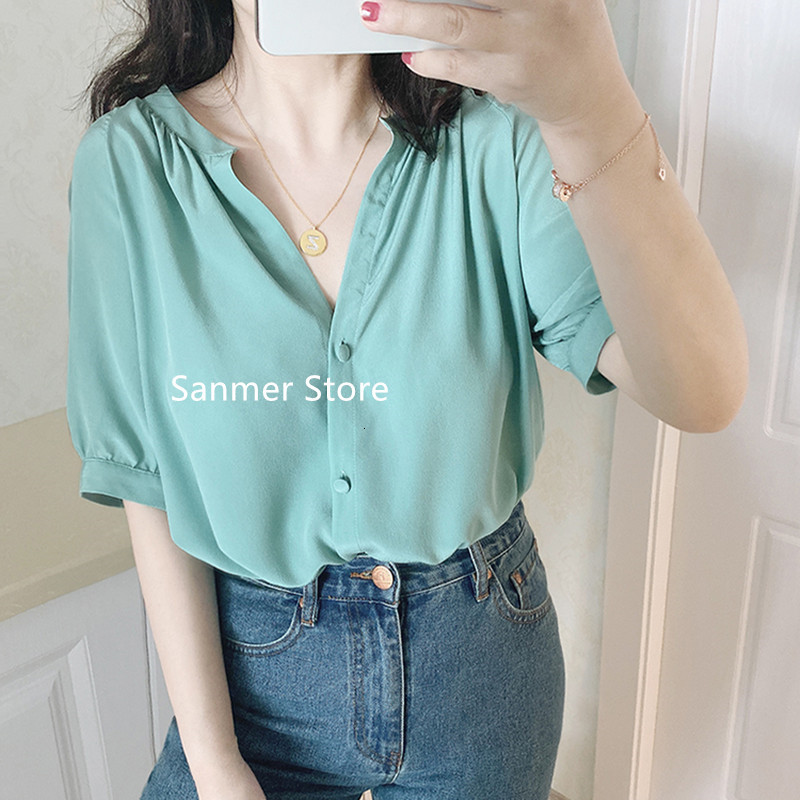 2021 New Primavera Vero Mulher 100% Camisa De Seda Senhora Topo Com Decote Em v Manga Curta Cor Slida Feminino Casual Blusa Nova Kmh9, Black
2021 New Primavera Vero Mulher 100% Camisa De Seda Senhora Topo Com Decote Em v Manga Curta Cor Slida Feminino Casual Blusa Nova Kmh9, Black