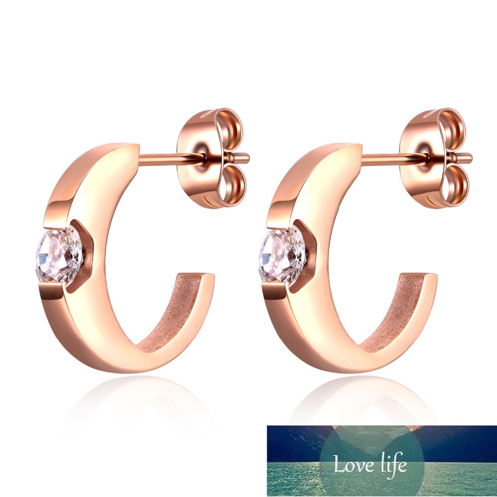 Trendy Simple C Design inlay CZ Stainless Steel Stud Earrings For Women Rose Gold Color Ear Jewelry Accessories Gift
Trendy Simple C Design inlay CZ Stainless Steel Stud Earrings For Women Rose Gold Color Ear Jewelry Accessories Gift