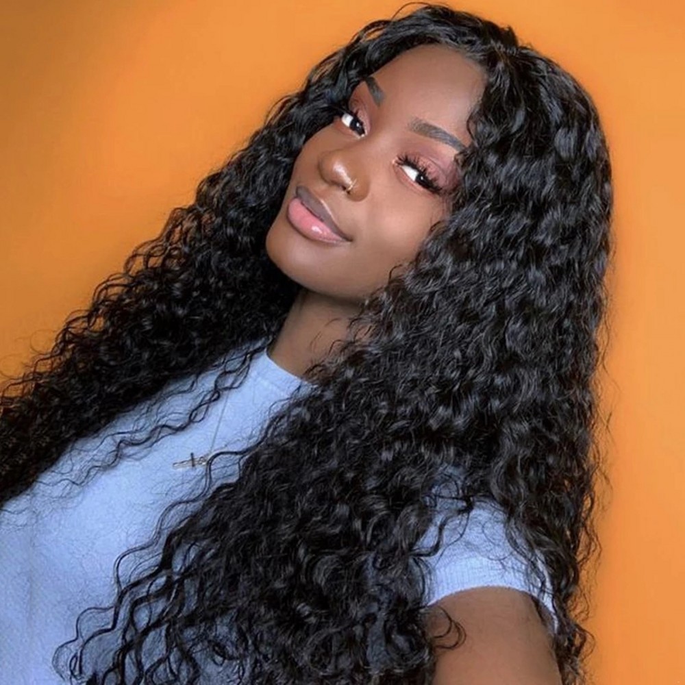 Free shipping Long Kinky Curly Brazilian Lace Front Wig For Women Black/Ombre Blonde Color Synthetic Wigs Silation Human Hair Heat Resistant