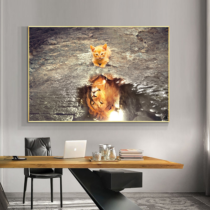 RELIABLI Cat Lion Poster Canvas Art Posters And Prints Wall Pictures For Living Room Strong and Weak Animal Painting Home Decor
RELIABLI Cat Lion Poster Canvas Art Posters And Prints Wall Pictures For Living Room Strong and Weak Animal Painting Home Decor