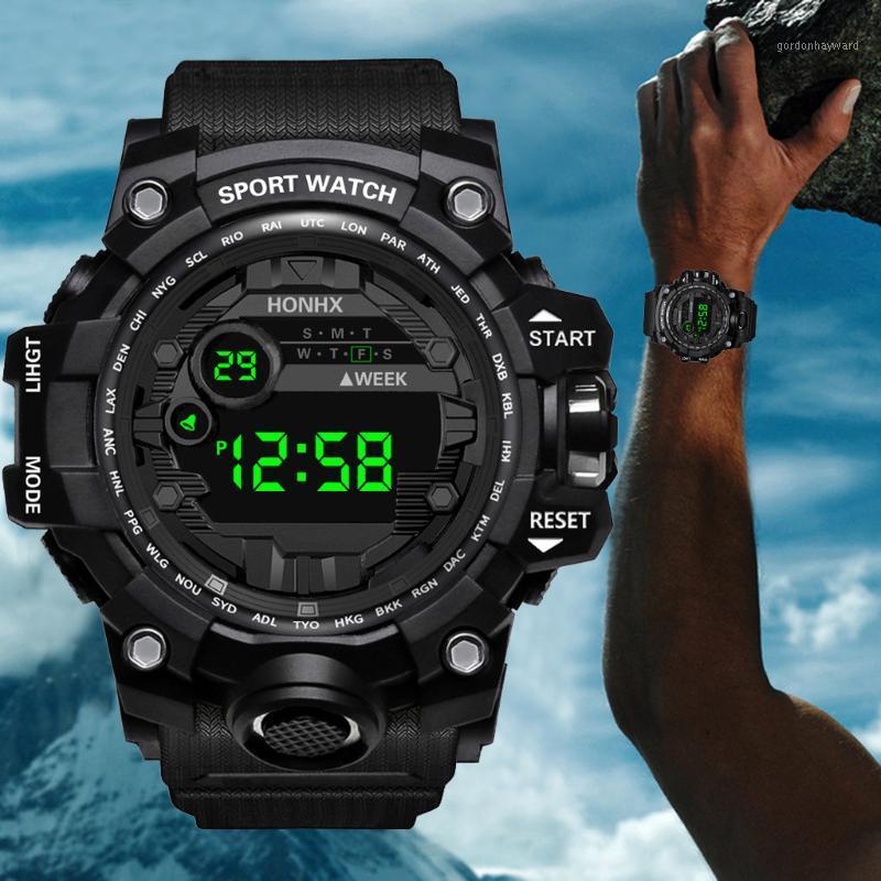 Wristwatches Luxury Mens Digital Led Watch Sport Men Outdoor Electronic 30m Waterproof Round Men's Relógio #S3, Red
Wristwatches Luxury Mens Digital Led Watch Sport Men Outdoor Electronic 30m Waterproof Round Men's Relógio #S3, Red