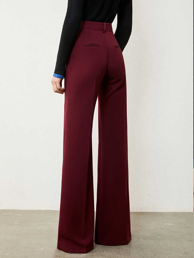 Minimalism Autumn Winter Women's Pant Fashion Causal Solid High Waist Long Pants Female 12030450 210527