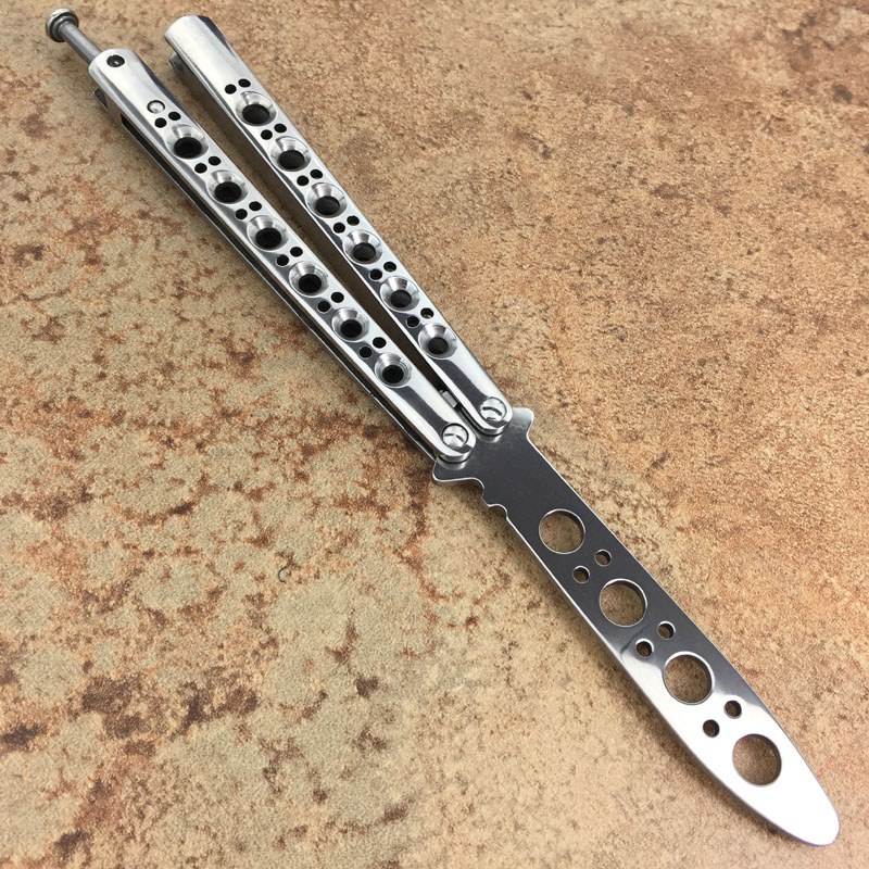 4Models Theone BRS BM40 BM42 BM43 BM47 Channel Trainer/Live Knife Mirror Stainless steel Handle 440C Blade Free-Swing JL Knives EDC Tools