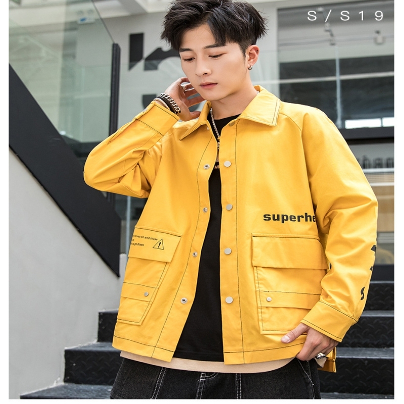 2021 New Spring Casual Fashion Tooling Male Youth Trendy Brand Loose Thin Jacket Personalized Printing Long-sleeved Shirt Wviv, Yellow
2021 New Spring Casual Fashion Tooling Male Youth Trendy Brand Loose Thin Jacket Personalized Printing Long-sleeved Shirt Wviv, Yellow