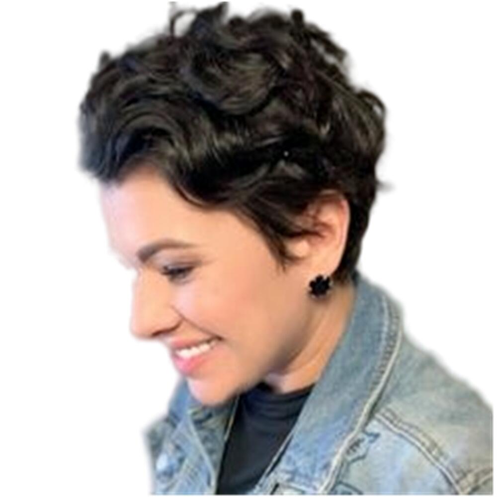 Top Quality 100% Human Hair Short pixie Cut Curl Full machine made bob curly full None lace front wig with bangs for black women
Top Quality 100% Human Hair Short pixie Cut Curl Full machine made bob curly full None lace front wig with bangs for black women