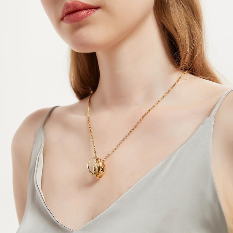 Pendant Necklaces Dainty Interlocked Circle Necklace For Women Punk Hip Hop Classic Triple Stainless Steel Chain Party Jewelry
Pendant Necklaces Dainty Interlocked Circle Necklace For Women Punk Hip Hop Classic Triple Stainless Steel Chain Party Jewelry