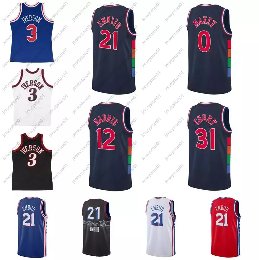 Basketball jersey Joel Embiid #21 Tyrese Maxey #0 Curry #31 Harris #12 Allen Iverson #3 2021-22 retro city jerseys Men youth S-2XL, Black;red
Basketball jersey Joel Embiid #21 Tyrese Maxey #0 Curry #31 Harris #12 Allen Iverson #3 2021-22 retro city jerseys Men youth S-2XL, Black;red