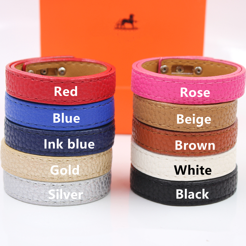 11 Colors 15mm Wide PU Leather Gold Metal Steel Clasp Style Bracelets Bangles For Women Fashion Wrist Jewelry
11 Colors 15mm Wide PU Leather Gold Metal Steel Clasp Style Bracelets Bangles For Women Fashion Wrist Jewelry