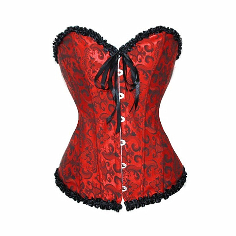 Woman Bustiers Women Jacquard Floral Body Shaper Corset Gothic Busk Corselet Sexy Red Lingerie Waist Slimming Brocade Bustiers Corsage Korse
Woman Bustiers Women Jacquard Floral Body Shaper Corset Gothic Busk Corselet Sexy Red Lingerie Waist Slimming Brocade Bustiers Corsage Korse