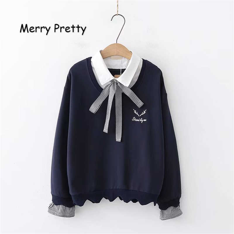 MERRY PRETTY Women Letter Embroidery Hoodies Spring Long Sleeve Turndown Collar Patchwork Sweatshirts Preppy Style Pullover 210526, Navy blue
MERRY PRETTY Women Letter Embroidery Hoodies Spring Long Sleeve Turndown Collar Patchwork Sweatshirts Preppy Style Pullover 210526, Navy blue