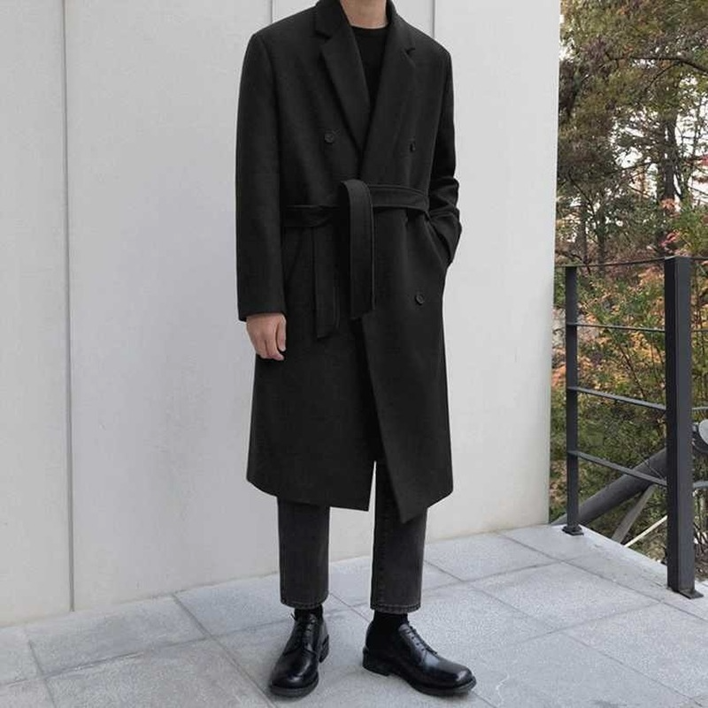 Men's Autumn Winter Korean Trend Teenager Thickened Belt Woolen Windbreaker Youth Pop Black Navy Medium Length Loose Coat
Men's Autumn Winter Korean Trend Teenager Thickened Belt Woolen Windbreaker Youth Pop Black Navy Medium Length Loose Coat