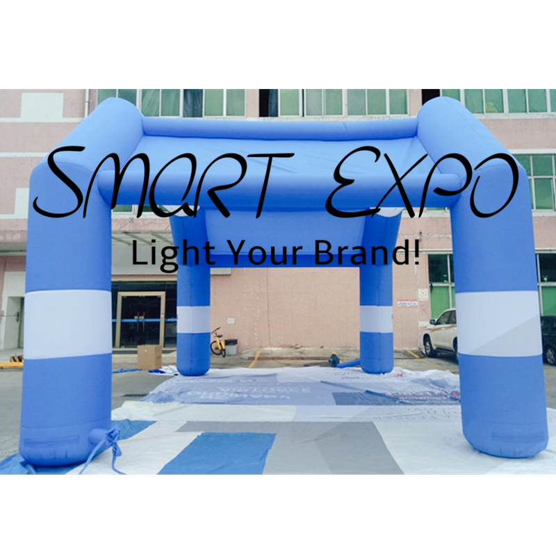 Outdoor Advertising Inflatable Arch Tunnel Tent W12 x H5.6 M with Custom Logo Printing Base Blower