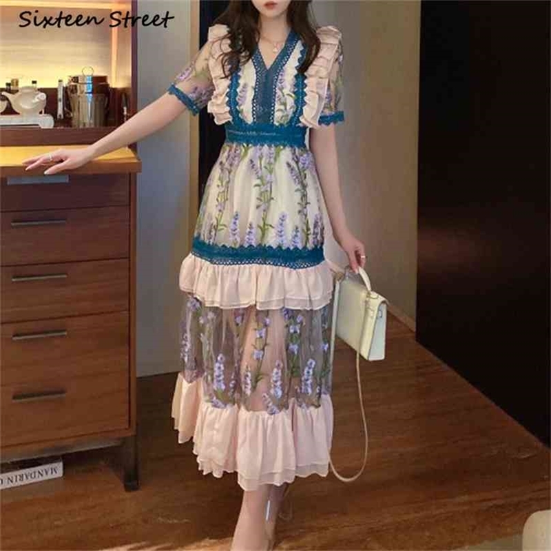 Vintage Embroidery Dress Woman Summer V-neck High Waist Maxi es Vestido Elegant Green Lace Ruffles Party Female 210603, Maroon
Vintage Embroidery Dress Woman Summer V-neck High Waist Maxi es Vestido Elegant Green Lace Ruffles Party Female 210603, Maroon