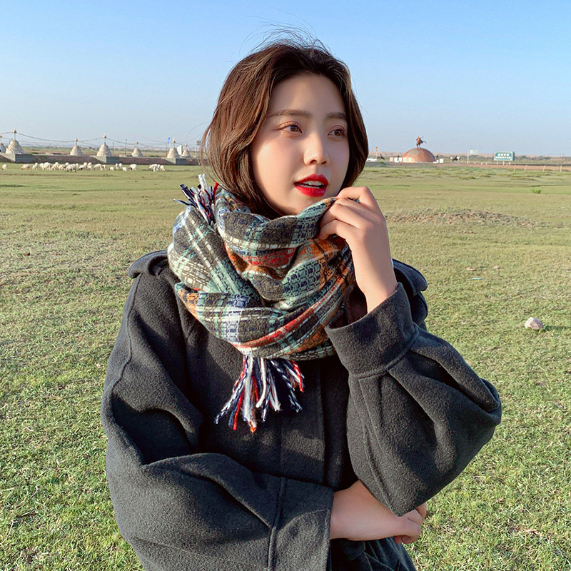 Autumn and Winter New Womens Scarf Colorful Small Plaid Knitted Warm Scarf Thickened Scarf Wholesale
Autumn and Winter New Womens Scarf Colorful Small Plaid Knitted Warm Scarf Thickened Scarf Wholesale