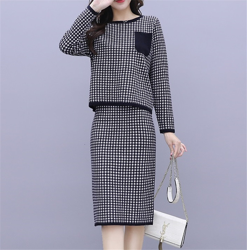 2 cbafu plaid piece women autumn knitted long sleeve sweater and pullovers elastic waist skirt suit knitting set 0z72, Gray
2 cbafu plaid piece women autumn knitted long sleeve sweater and pullovers elastic waist skirt suit knitting set 0z72, Gray