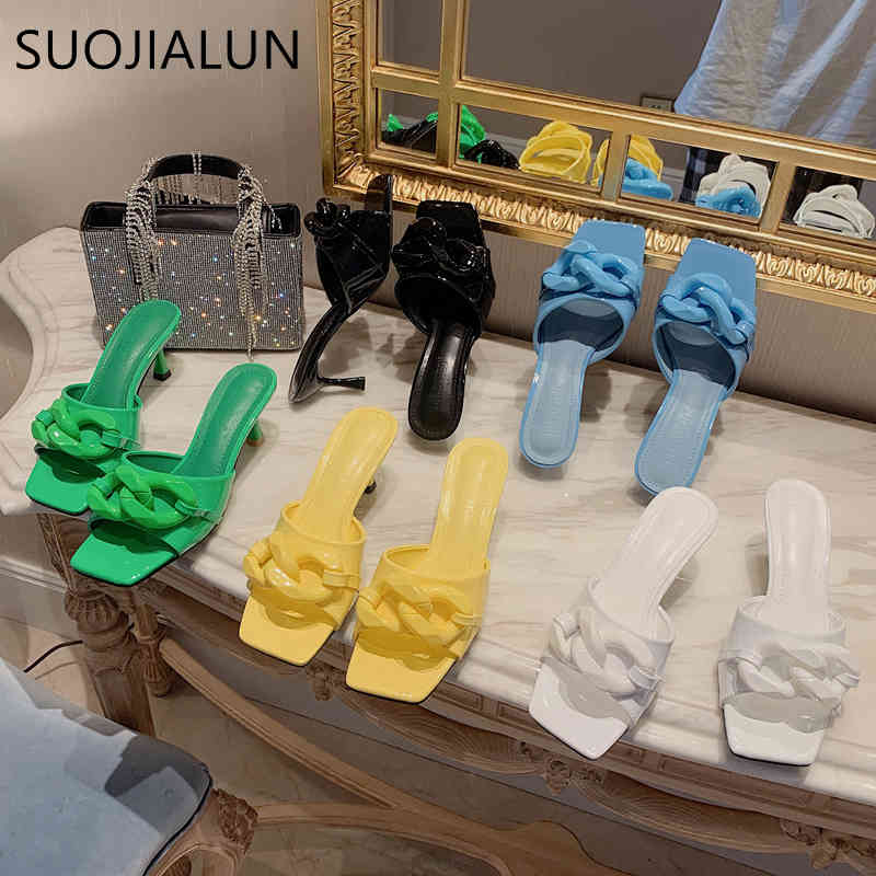 SUOJIALUN 2021Women Summer Sandal Shoes Fashion Brand Buckle Slides Ladies Thin High Heel Slipper Open Toe Casual Dress Pumps K78, Blue
SUOJIALUN 2021Women Summer Sandal Shoes Fashion Brand Buckle Slides Ladies Thin High Heel Slipper Open Toe Casual Dress Pumps K78, Blue