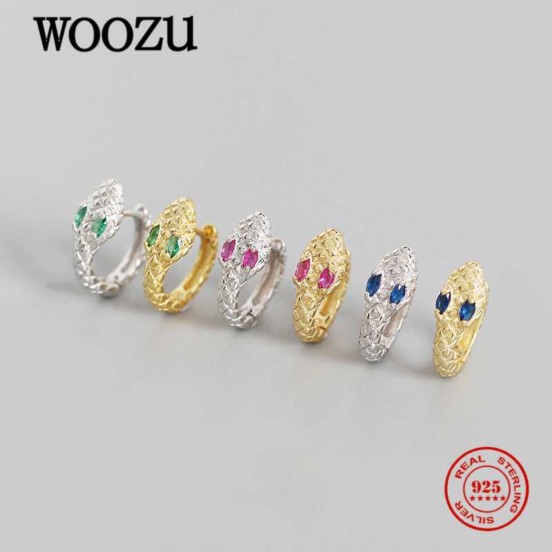 Hoop & Huggie WOOZU Real 925 Sterling Silver Bohemian Blue Red Zircon Animal Snake Earrings For Women Punk Style Fine Party Jewelry Gift
Hoop & Huggie WOOZU Real 925 Sterling Silver Bohemian Blue Red Zircon Animal Snake Earrings For Women Punk Style Fine Party Jewelry Gift