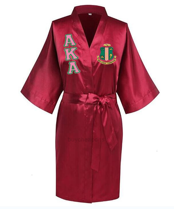 Lace Sorority Fraternity Satin Loose Silk AKA Bathrobe Clothes Robe XHMTZS, Black;red
Lace Sorority Fraternity Satin Loose Silk AKA Bathrobe Clothes Robe XHMTZS, Black;red