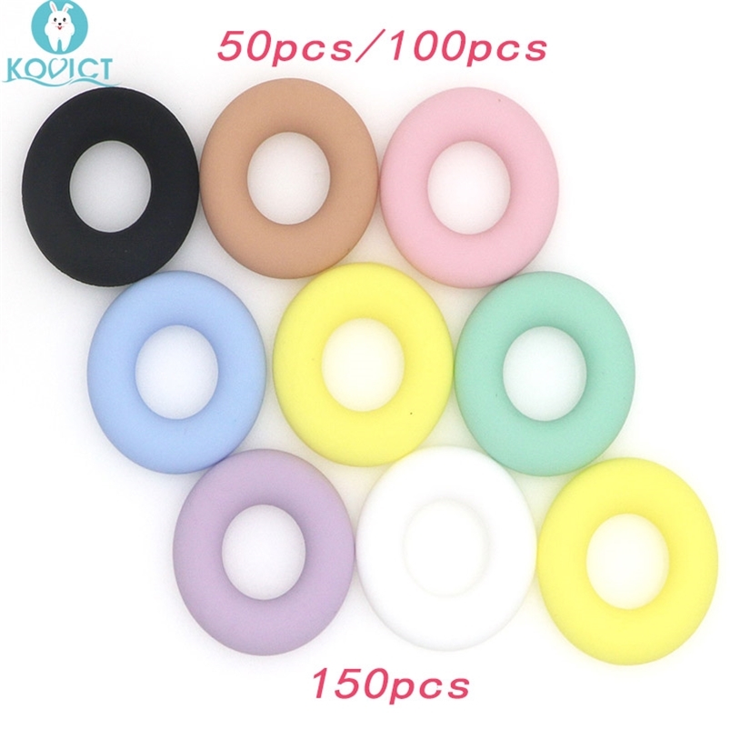 Kovict 50/100/150Pcs Round Silicone Teether Beads Baby Teething Ring 43mm Food Grade Necklace Toy 210812
Kovict 50/100/150Pcs Round Silicone Teether Beads Baby Teething Ring 43mm Food Grade Necklace Toy 210812