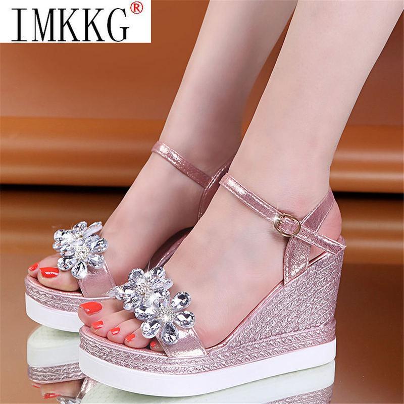2021 Female Fashion Flower Open Toe Sandals Dress Silver Sandals Women Rhinestone Wedges Platform Party Shoes Woman size 34-40, Black
2021 Female Fashion Flower Open Toe Sandals Dress Silver Sandals Women Rhinestone Wedges Platform Party Shoes Woman size 34-40, Black