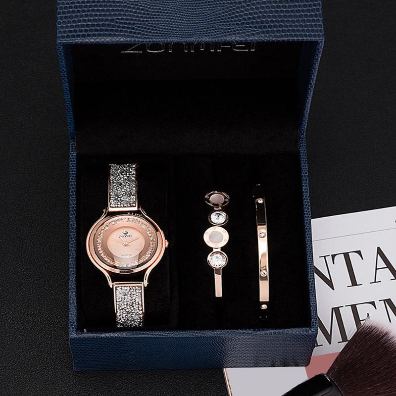 Wristwatches Ladies Watch Accessories Zonmfei Brand Gift Box Set Stainless Steel Bracelet Girls Luxury Gifts, Gold
Wristwatches Ladies Watch Accessories Zonmfei Brand Gift Box Set Stainless Steel Bracelet Girls Luxury Gifts, Gold