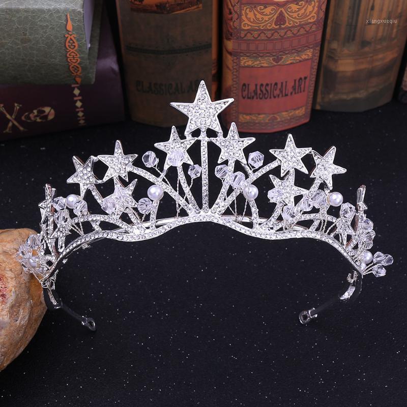 Hair Clips & Barrettes Bridal Headdress And Accessories Korean Exquisite Five-Star Rhinestone Beaded Handmade Crown, Golden;silver
Hair Clips & Barrettes Bridal Headdress And Accessories Korean Exquisite Five-Star Rhinestone Beaded Handmade Crown, Golden;silver