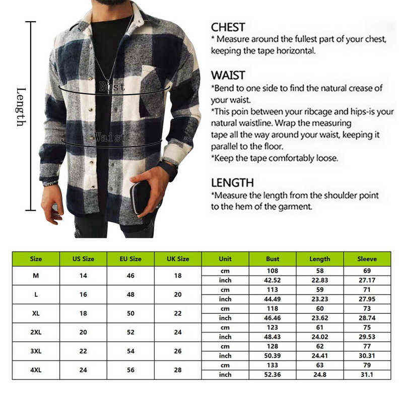 Men's Fashion Spring Plaid Casual Flannel Shirts Man Long Sleeve Soft Comfort Slim Fit Styles Men er Down Jacket Cardigan Shirt 211202
