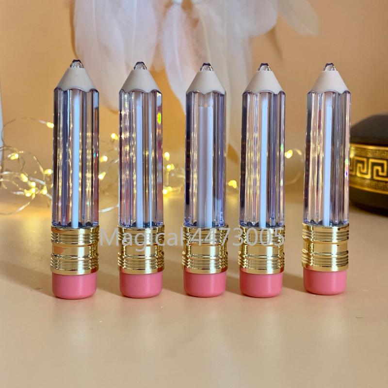 5ml 100pcs Empty Lip Gloss Tube Container Clear Lip Tubes Pencil Shape Lipstick Refillable Bottles Lipgloss Packing Bottles